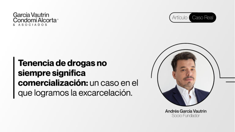 Tenencia de drogas no siempre significa comercialización: un caso en el que logramos la excarcelación